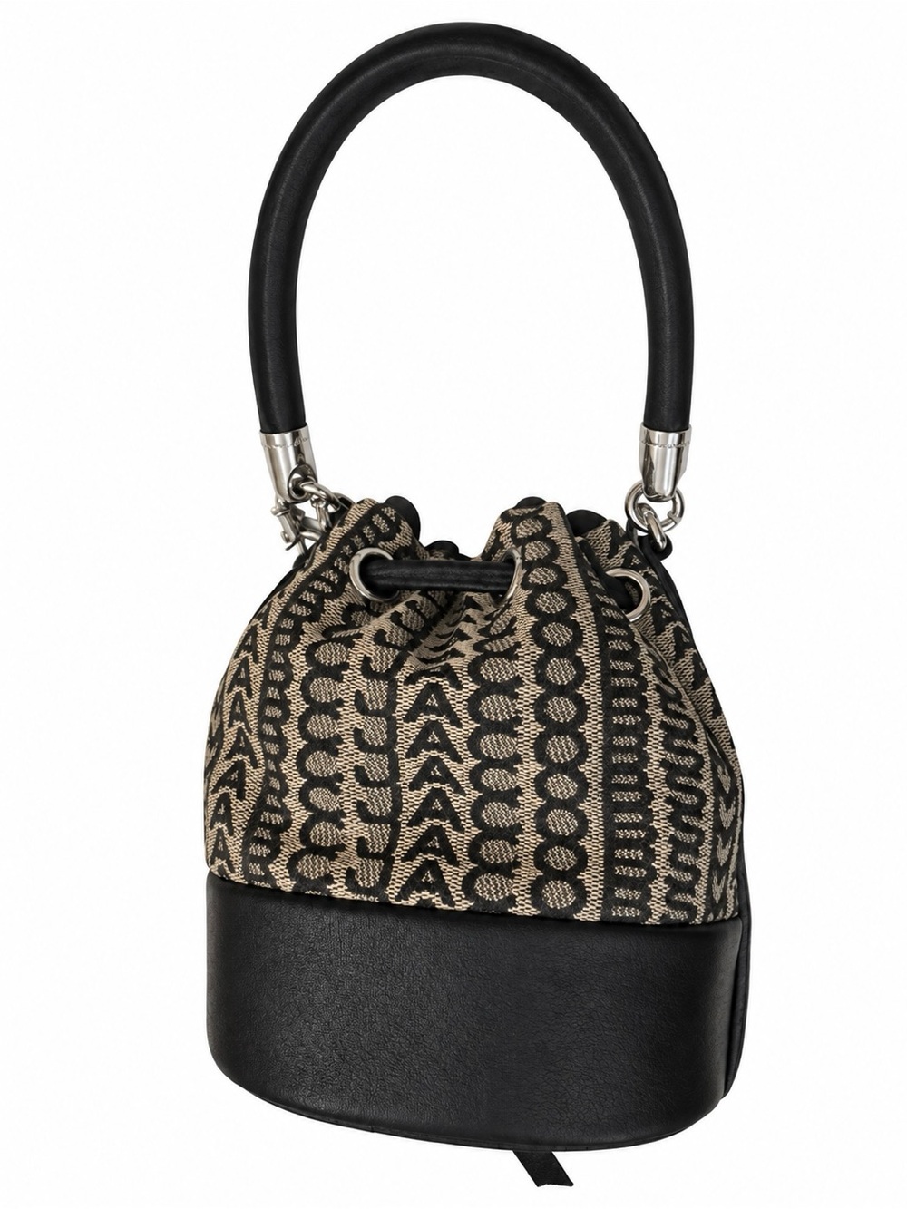 Mini Bucket Crossbody Bag in Black  and Brown - Picture 12 of 14